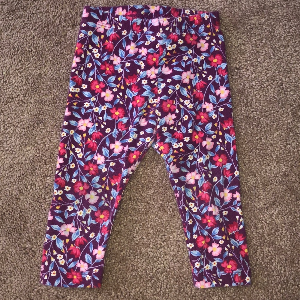Toddler girl floral leggings